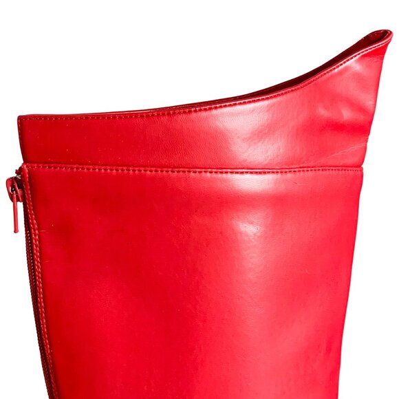 Pleaser Hero Engineer Costume Boots S Red Patent Size S Festival Costume Cosplay - Picture 6 of 10